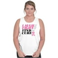 thumbnail image 1 of Laugh Fight Find Cure BCA Awareness Tank Top Tee Shirt Women Brisco Brands L, 1 of 6