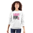 thumbnail image 1 of Laugh Fight Find Cure BCA Awareness Women Crewneck Sweatshirt Brisco Brands X, 1 of 6
