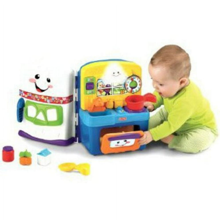 Fisher-Price Laugh & Learn Toddler Playset, Learning Kitchen with Music  Lights & Bilingual Content for Baby to Toddler Pretend Play