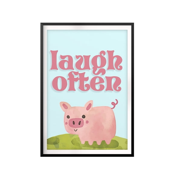 Laugh Often 11 x 14 UNFRAMED Print Kids Wall Art