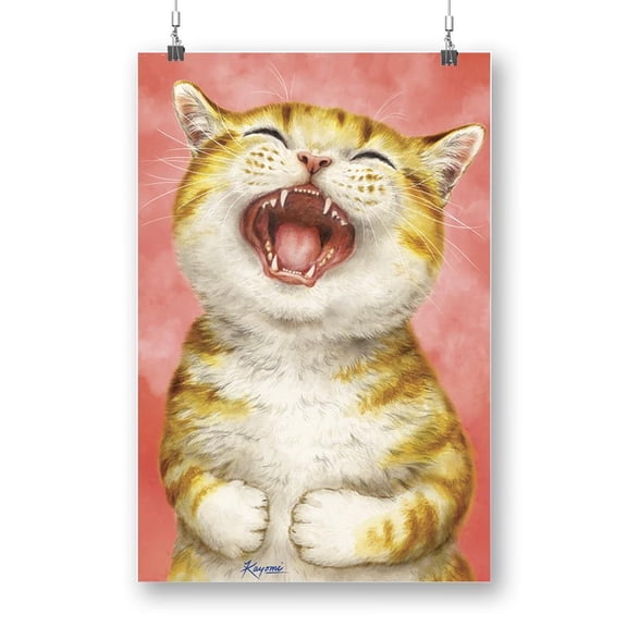 Laughing Cat Poster - Kayomi Harai Designs,