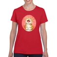 thumbnail image 1 of Laughing Cat T-Shirt Women -Kayomi Harai Designs, Female Medium, 1 of 4