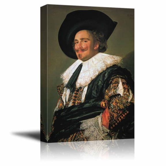 Laughing Cavalier by Frans Hals - Canvas Print Wall Art Famous Painting Reproduction - 16" x 24"