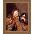 thumbnail image 1 of Laughing Children with a Cat 24x20 Gold Ornate Wood Framed Canvas Art by Judith Leyster, 1 of 2