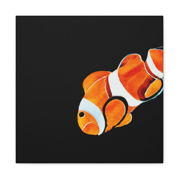 "Laughing Clownfish Minimalism" - Canvas