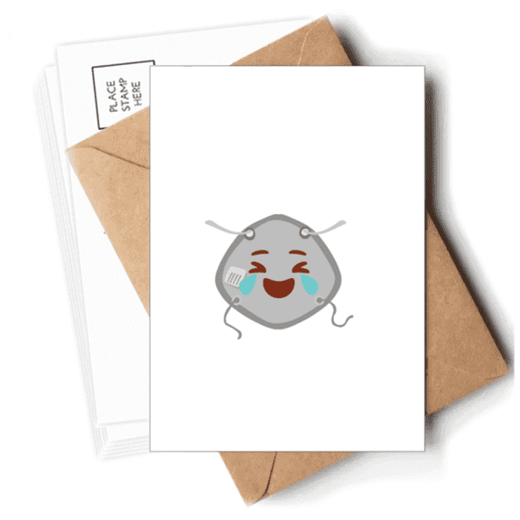 Laughing Crying Happy Head Expression Postcards Envelopes Blank Note Cards Mailing