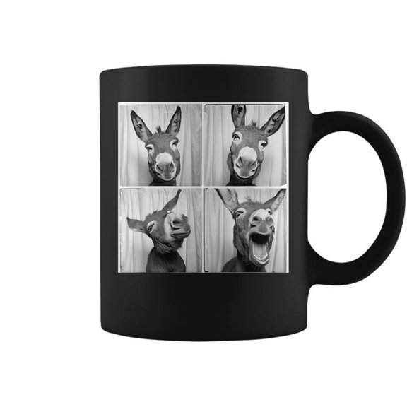 Laughing Donkey Face Quirky Farm Farming Donkey Coffee Mugs