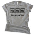 thumbnail image 1 of Laughing Gas Element Science T-shirt, Unisex Women's Men's Science Periodic Table Elements Scientist, Dark Heather Gray, Small, 1 of 6