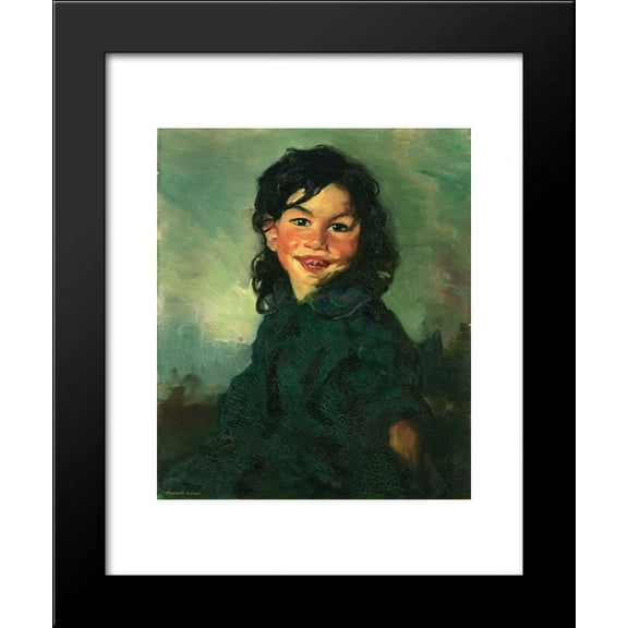 Laughing Gypsy Girl 20x24 Framed Art Print by Robert Henri