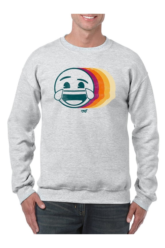 Laughing Layers - Retro Emoji Aesthetic Graphic Men's Sweatshirt