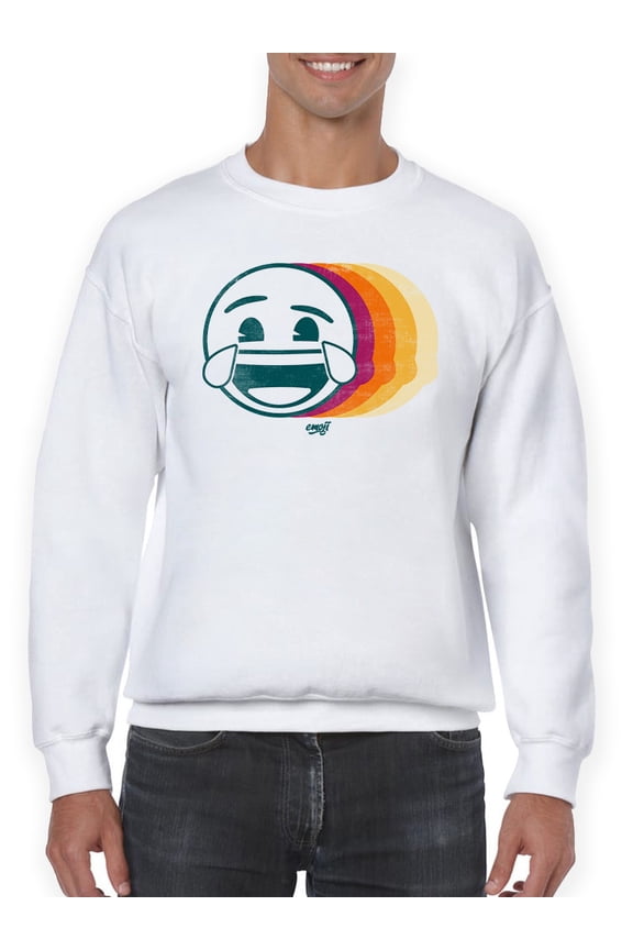 Laughing Layers - Retro Emoji Aesthetic Graphic Men's Sweatshirt