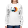 thumbnail image 1 of Laughing Layers - Retro Emoji Aesthetic Graphic Women's Sweatshirt, 1 of 4