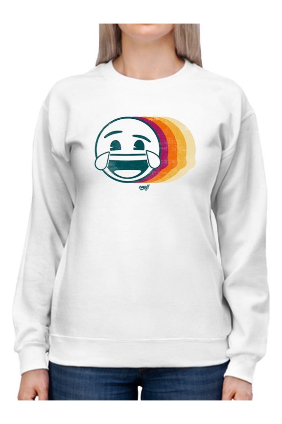 Laughing Layers - Retro Emoji Aesthetic Graphic Women's Sweatshirt