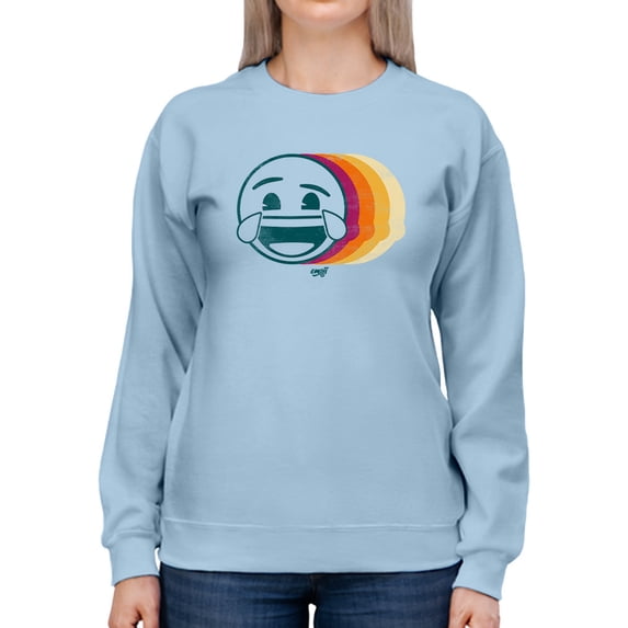 Laughing Layers - Retro Emoji Aesthetic Graphic Women's Sweatshirt