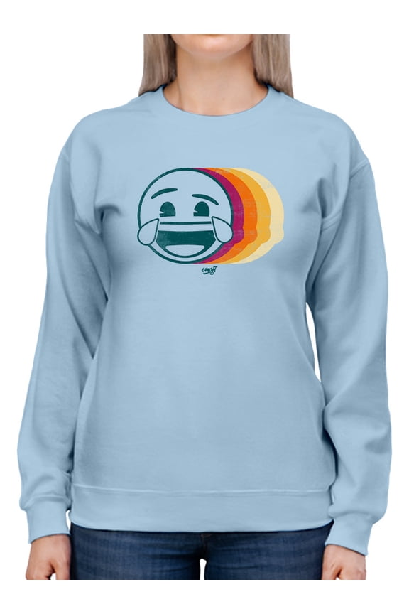Laughing Layers - Retro Emoji Aesthetic Graphic Women's Sweatshirt
