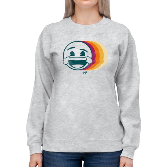 Laughing Layers - Retro Emoji Aesthetic Graphic Women's Sweatshirt