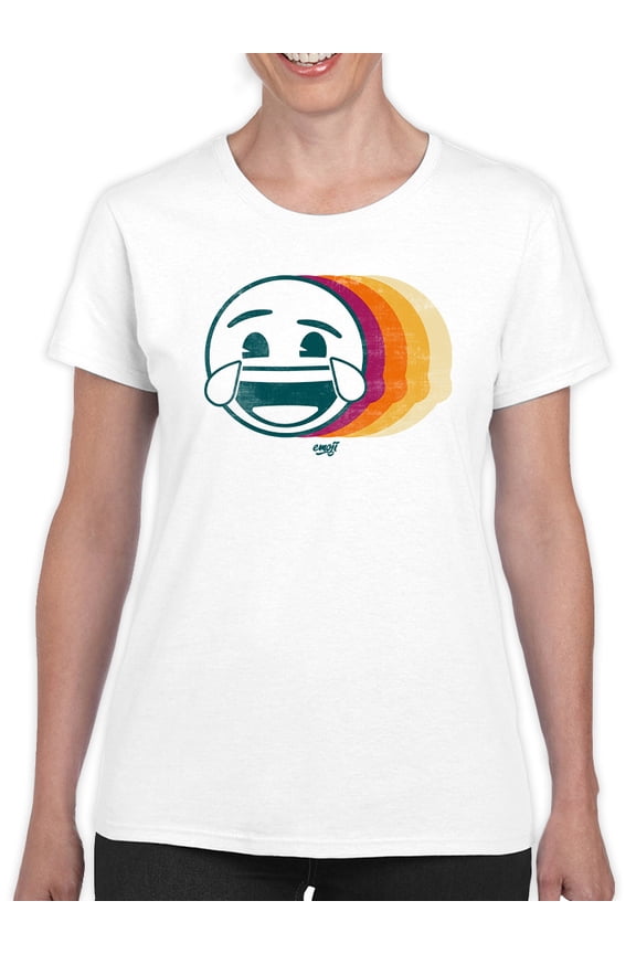 Laughing Layers - Retro Emoji Aesthetic Graphic Women's T-shirt