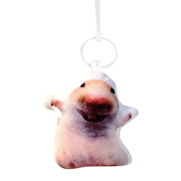 Laughing Mouse Meme Keychain, Sound Button Plush Keychain with Funny Laugh Feature, Cute Mouse Plush Charm, Meme Fans Gift