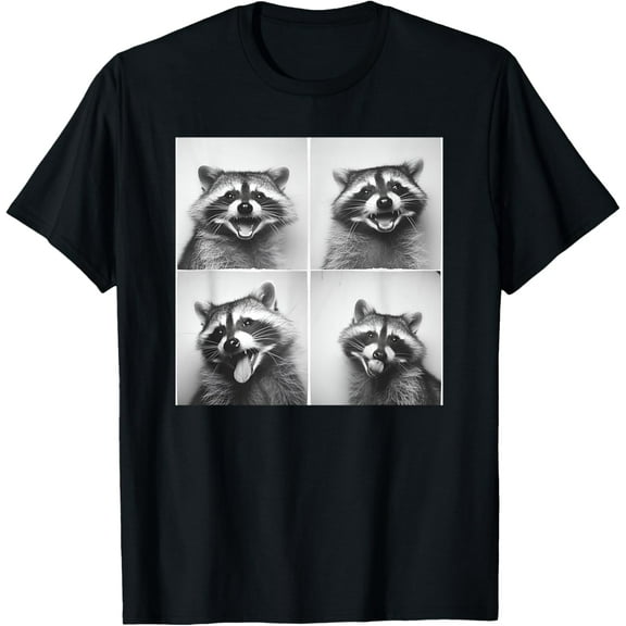 Laughing Raccoon Face Trash Raccoons Unique Quirky Animal T-Shirt Tops Tee