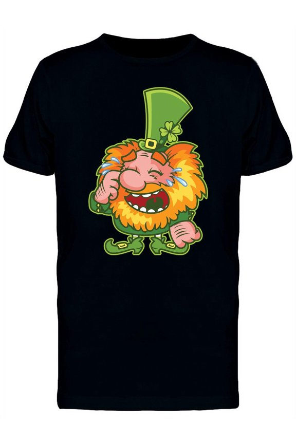 Laughing St Patricks Dwarf T-Shirt Men -Image by Shutterstock, Male x-Large