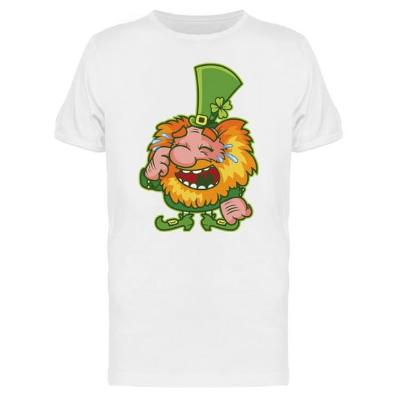 Laughing St Patricks Dwarf T-Shirt Men -Image by Shutterstock, Male x-Large