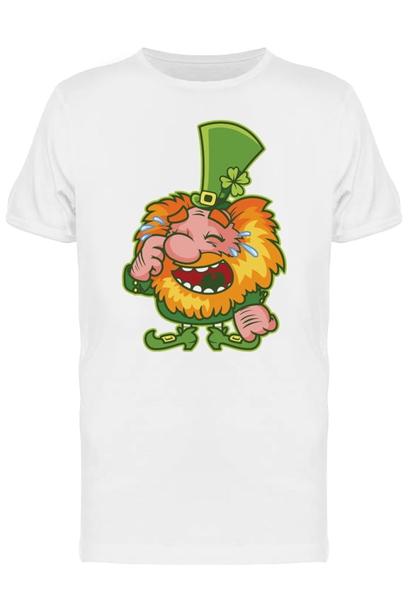 Laughing St Patricks Dwarf T-Shirt Men -Image by Shutterstock, Male x-Large