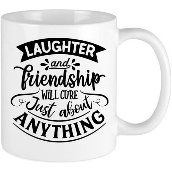 Laughter and Friendship Coffee Mug for Bestie BFF Long Distance Mug Best Friend Birthday Gifts 11oz 15oz mug Good Friendship Mugs Best Friends Cup Friendship Gifts for Women