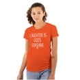 thumbnail image 1 of Laughter God's Sunshine Religion Womens Slim Fit Graphic Tee Brisco Brands S, 1 of 5