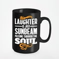 thumbnail image 1 of Laughter Is Just Sunbeam Quotes, Black 15oz Ceramic Mug, 1 of 5