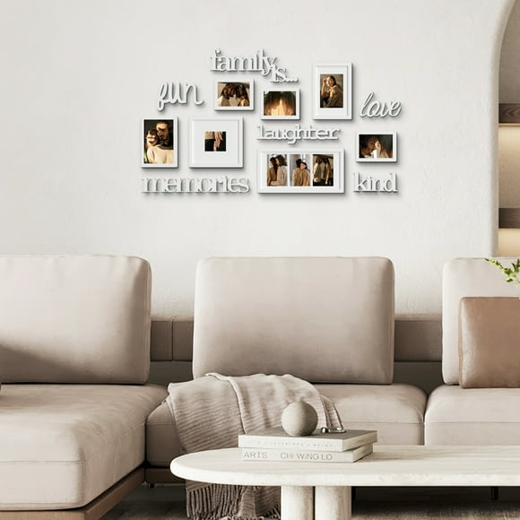Laughter & Love Photo Frame Set - Ready to Display Various Photo Sizes