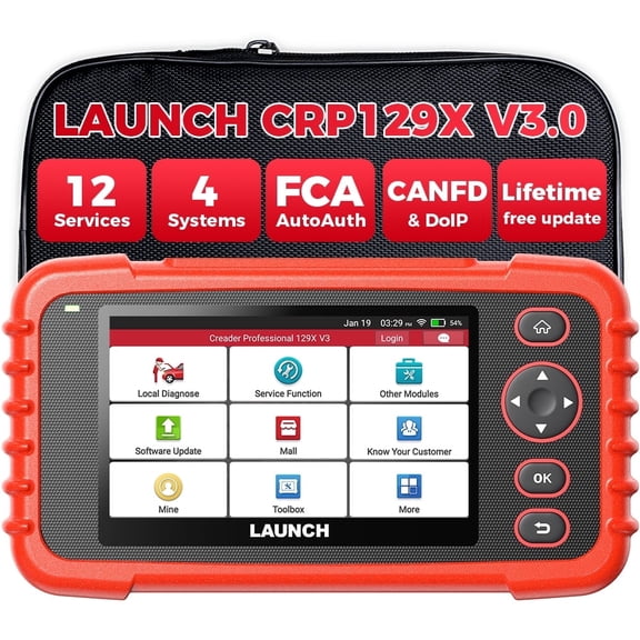 LAUNCH CRP129X V3.0 Elite OBD2 Scanner, ABS/SRS/Transmission/Engine Code Reader, Lifetime Free Update