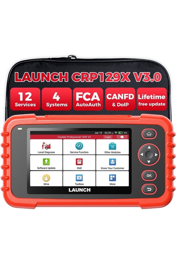 CRP129X V3.0 Elite OBD2 Scanner, ABS/SRS/Transmission/Engine Code Reader, Lifetime Free Update