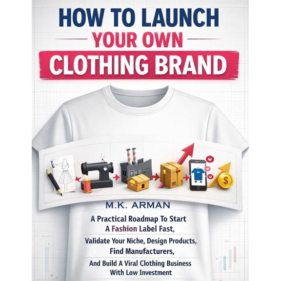E-Commerce & Retail Business How To Launch Your Own Clothing Brand: A Practical Roadmap To Start A Fashion Label Fast, Validate Your Niche, Design Pr, Book 1, (Paperback)