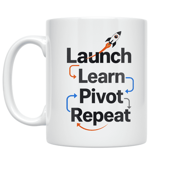 Launch Learn Pivot Repeat - Lean Startup Enthusiast - 11 oz Ceramic Coffee Mug