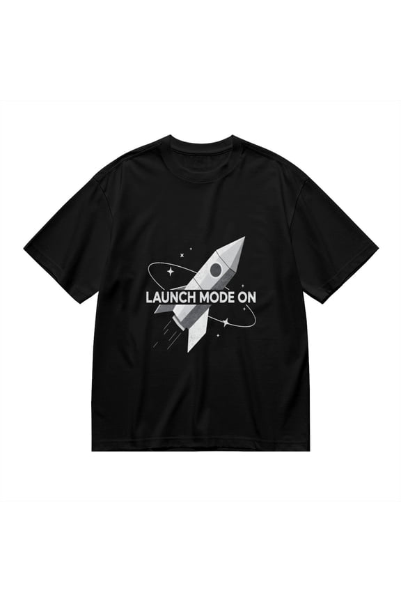 Launch Mode On, Rocket Print2, T Shirt for Men, Vintage Graphic Tees Men, 23806847,S