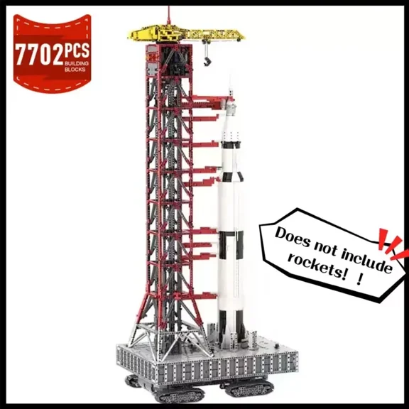 Launch Tower Mk I for Saturn V with Crawler Alternative Build of Set 21309/92176 Building Blocks Bricks Set 7704 PCS with PF Motors