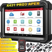 Launch X431 PRO3 APEX Wireless Car Diagnostic Scanner All-System Diagnostics Online Coding, Topology Map, CAN FD & DoIP, HD Truck Scan, 37+ Services, IMMO,10.1 Inch