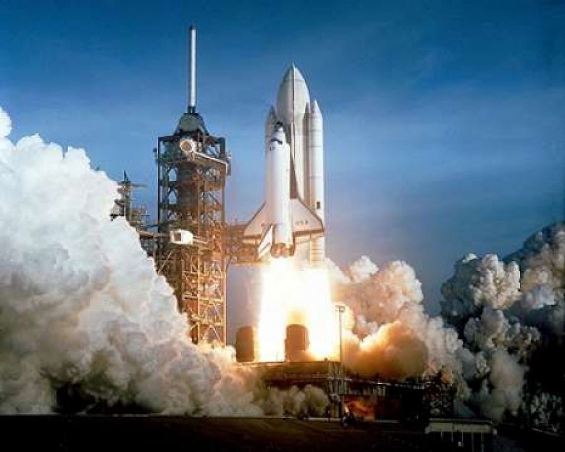 Launch of the First Flight of Space Shuttle Columbia 1981 Canvas Art - NASA (24 x 30)