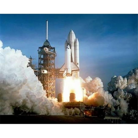 Launch of the First Flight of Space Shuttle Columbia 1981 Poster Print by NASA (8 x 10)