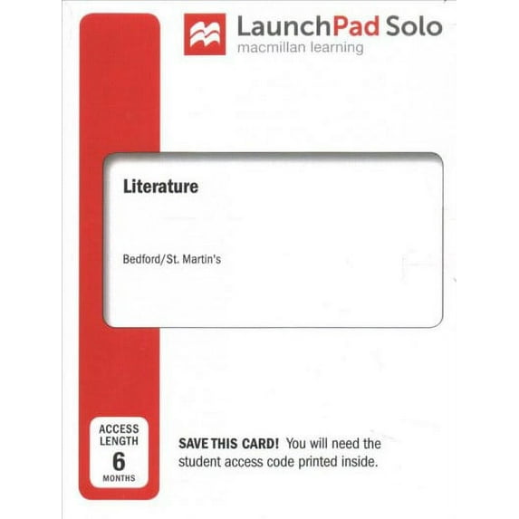 LaunchPad Solo for Literature (1-Term Access), 9781319027346, Paperback, Student
