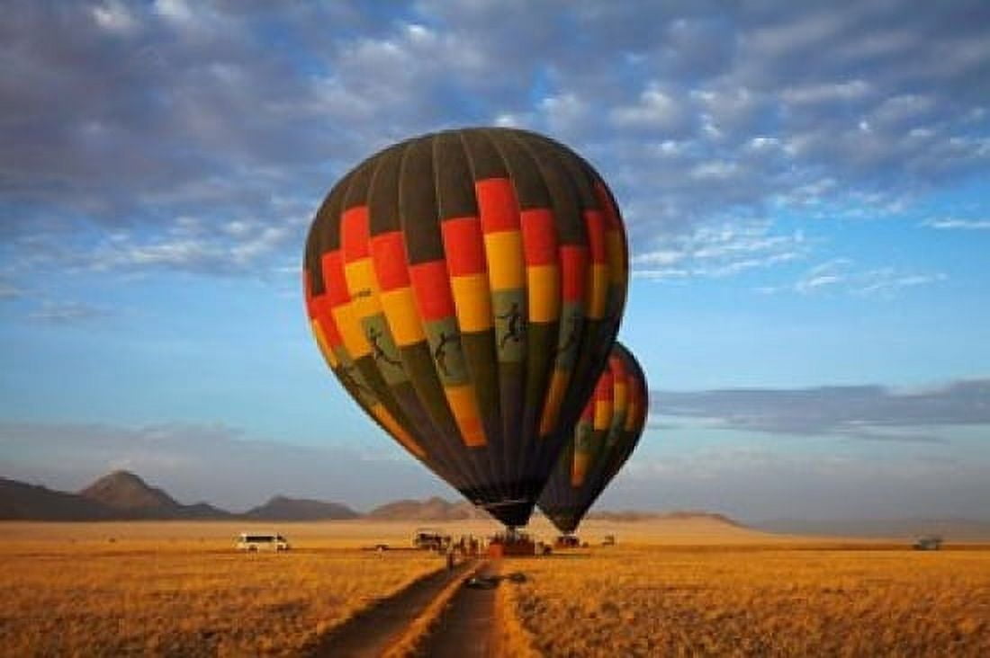 Launching hot air balloons Namib Desert near Sesriem Namibia Canvas Art - David Wall  DanitaDelimont (38 x 25)