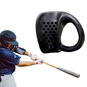 Launchpad O.G. Baseball Thumb Guard - RIGHT-HANDED HITTER | Bat-Shaped Channel, Bat Sting Protection, Improved Grip | Teen, Adult & Pro (Black)
