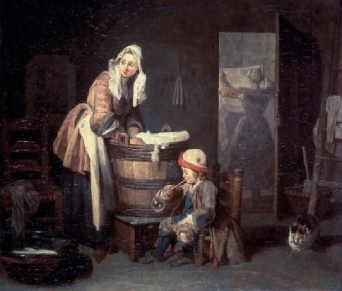 The Laundress 1730s Jean-SimÔø?on Chardin (1699-1779 French) Oil on canvas Hermitage Museum St Petersburg Russia Canvas Art - Jean-Simon Chardin (18 x 24)