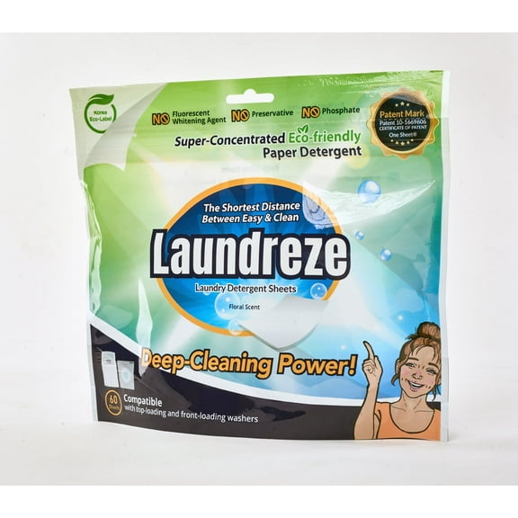 Laundreze Eco-friendly Laundry Detergent Sheets (60 Loads)