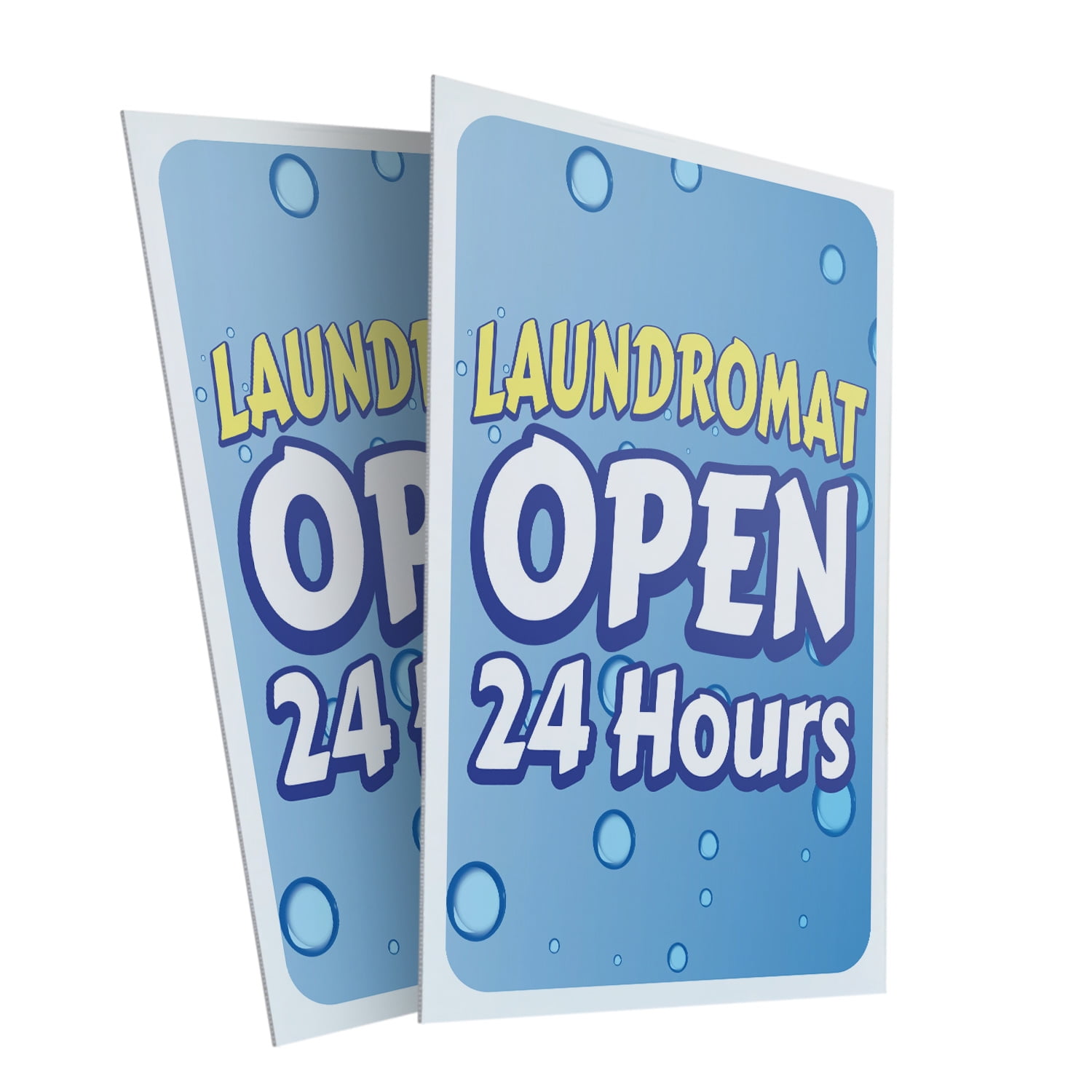Laundromat (2PACK) 24" x 36" Plastic Signs Sign Insert 4mm