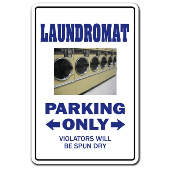 Laundromat [3 Pack] of Vinyl Decal Stickers | Indoor/Outdoor | Funny decoration for Laptop, Car, Garage , Bedroom, Offices | SignMission