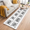 thumbnail image 1 of Laundry 2'x6' Runner Rugs for Hallway Kitchen Bedside Non Slip Washable, Black Words Funny Wash Dry Fold Minimalist Entryway Rug Runners with Rubber Backing, Long Carpet Runner for Laundry Room, 1 of 8