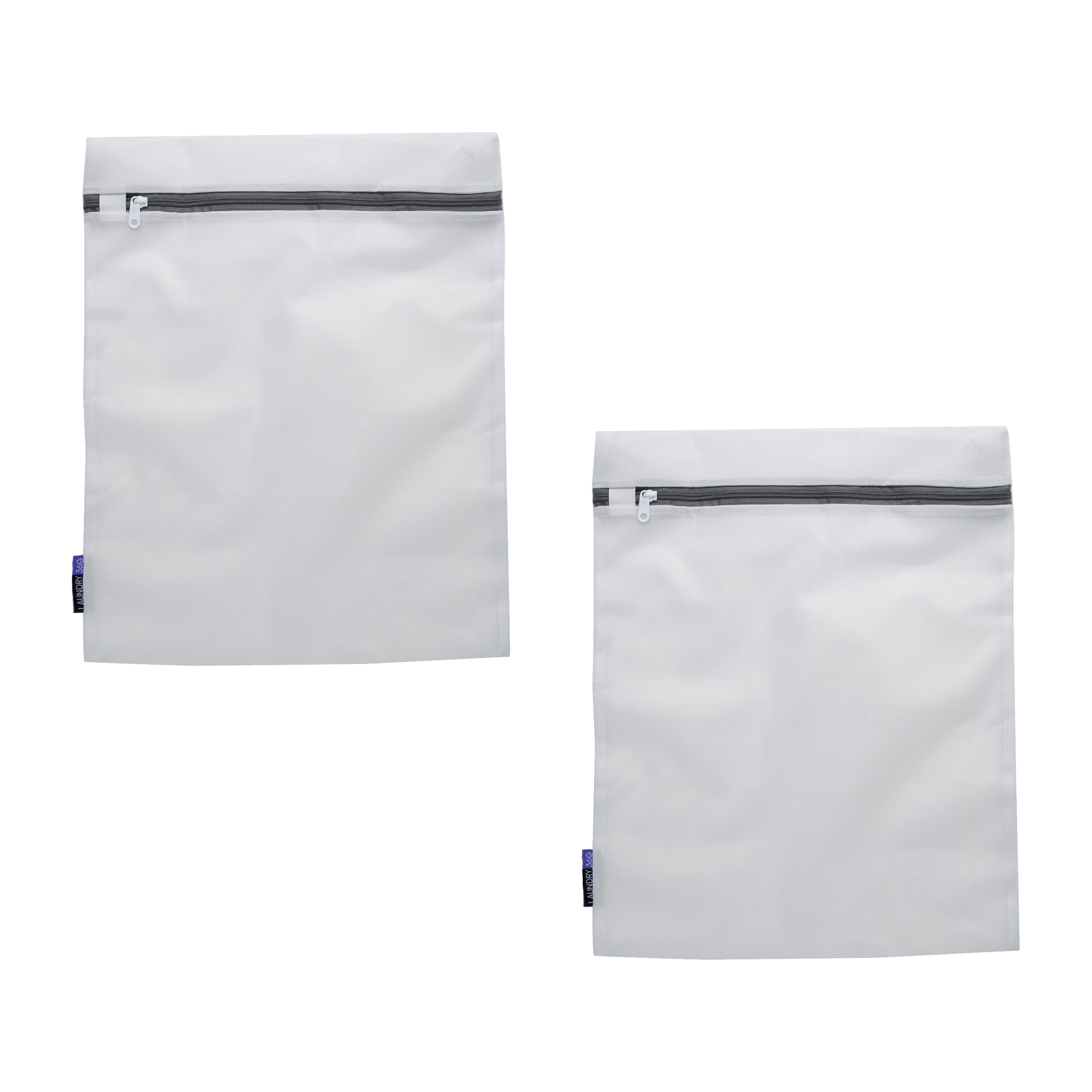 Laundry 360 2 Pack Large 18" x 15" Mesh Wash Bag, Laundry Delicates, White