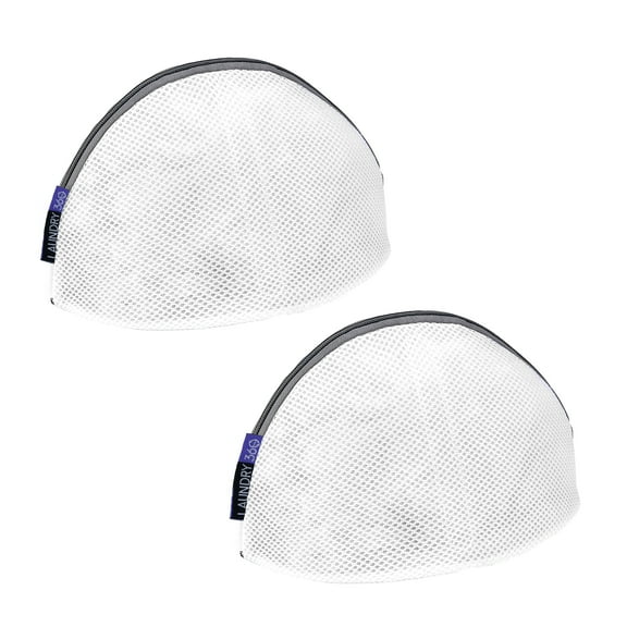 Laundry 360 2 Pack X-Large Bra Wash Bag, Mesh Polyester in White