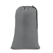 Laundry 360 Sanitized Large Drawstring Laundry Bag, Holds 2 Loads of Laundry, 28" x 38", Grey